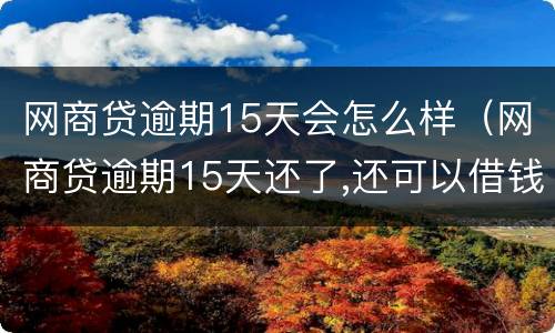 网商贷逾期15天会怎么样（网商贷逾期15天还了,还可以借钱吗）