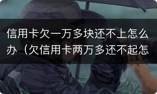 信用卡欠一万多块还不上怎么办（欠信用卡两万多还不起怎么办）