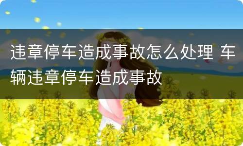 违章停车造成事故怎么处理 车辆违章停车造成事故