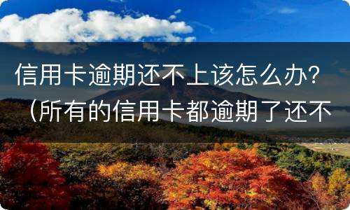 信用卡逾期还不上该怎么办？（所有的信用卡都逾期了还不上,怎么办）