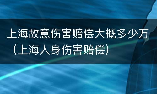 上海故意伤害赔偿大概多少万（上海人身伤害赔偿）