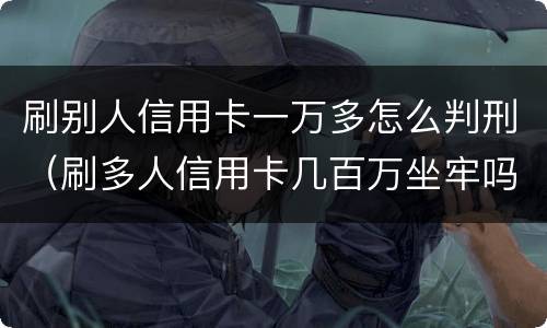 刷别人信用卡一万多怎么判刑（刷多人信用卡几百万坐牢吗）