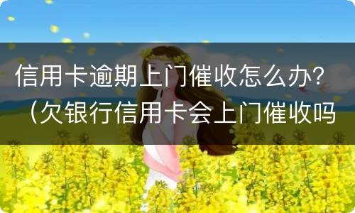 信用卡逾期上门催收怎么办？（欠银行信用卡会上门催收吗）