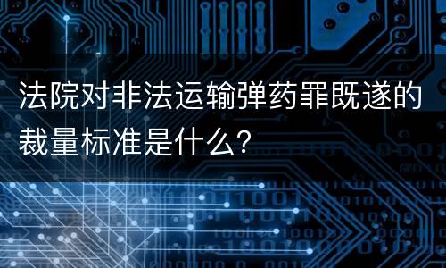 法院对非法运输弹药罪既遂的裁量标准是什么？