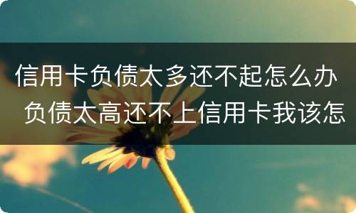 信用卡负债太多还不起怎么办 负债太高还不上信用卡我该怎么办?