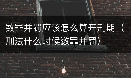 数罪并罚应该怎么算开刑期（刑法什么时候数罪并罚）