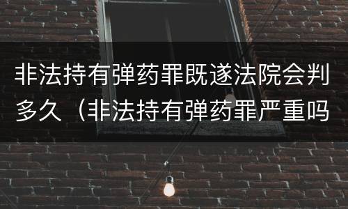 非法持有弹药罪既遂法院会判多久（非法持有弹药罪严重吗）