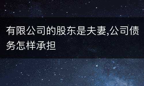 有限公司的股东是夫妻,公司债务怎样承担
