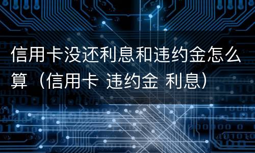 信用卡没还利息和违约金怎么算（信用卡 违约金 利息）