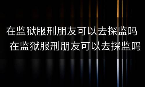 在监狱服刑朋友可以去探监吗 在监狱服刑朋友可以去探监吗知乎