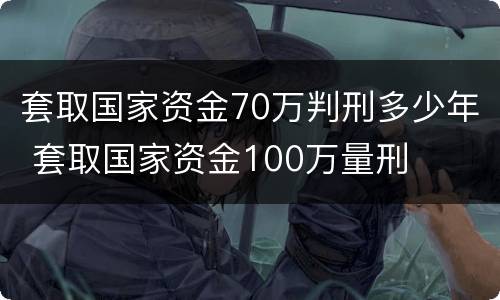 套取国家资金70万判刑多少年 套取国家资金100万量刑
