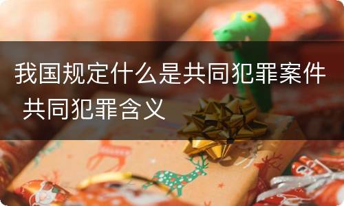我国规定什么是共同犯罪案件 共同犯罪含义