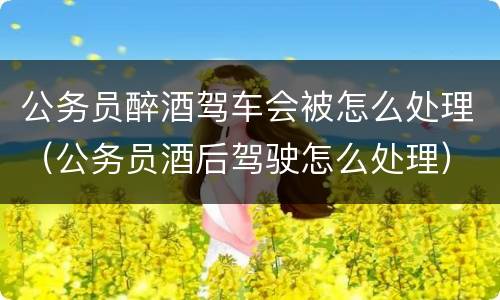 公务员醉酒驾车会被怎么处理（公务员酒后驾驶怎么处理）