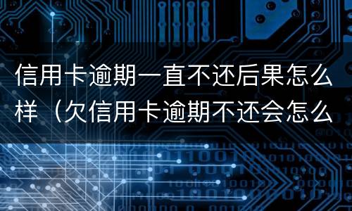 信用卡逾期一直不还后果怎么样（欠信用卡逾期不还会怎么样）