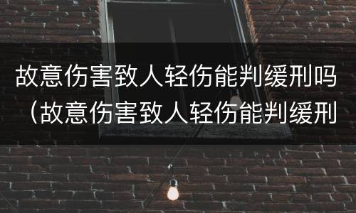 故意伤害致人轻伤能判缓刑吗（故意伤害致人轻伤能判缓刑吗）