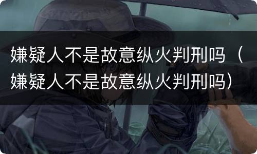 嫌疑人不是故意纵火判刑吗（嫌疑人不是故意纵火判刑吗）