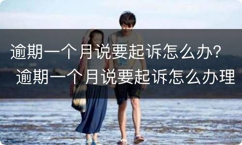 逾期一个月说要起诉怎么办？ 逾期一个月说要起诉怎么办理