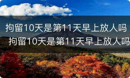 拘留10天是第11天早上放人吗 拘留10天是第11天早上放人吗