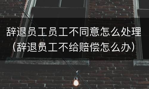 辞退员工员工不同意怎么处理（辞退员工不给赔偿怎么办）
