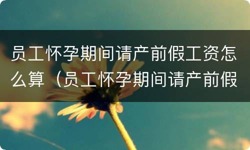 员工怀孕期间请产前假工资怎么算（员工怀孕期间请产前假工资怎么算的）