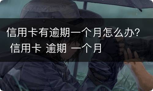信用卡有逾期一个月怎么办？ 信用卡 逾期 一个月