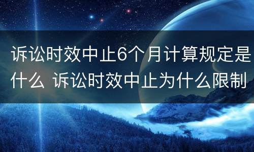 诉讼时效中止6个月计算规定是什么 诉讼时效中止为什么限制最后六个月