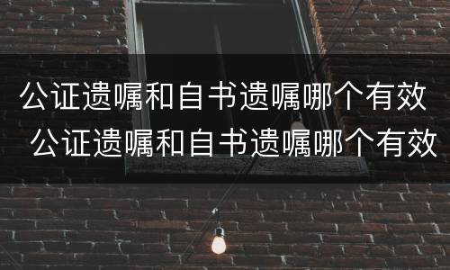 公证遗嘱和自书遗嘱哪个有效 公证遗嘱和自书遗嘱哪个有效在
