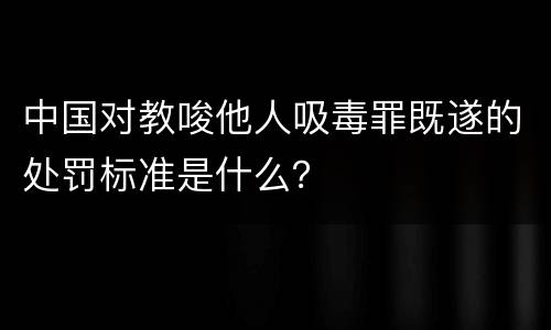 中国对教唆他人吸毒罪既遂的处罚标准是什么？