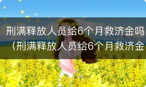 刑满释放人员给6个月救济金吗（刑满释放人员给6个月救济金吗合法吗）