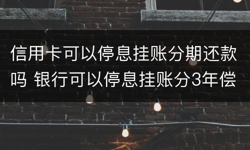 信用卡可以停息挂账分期还款吗 银行可以停息挂账分3年偿还信用卡吗