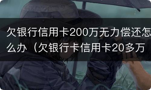 欠银行信用卡200万无力偿还怎么办（欠银行卡信用卡20多万无力偿还）
