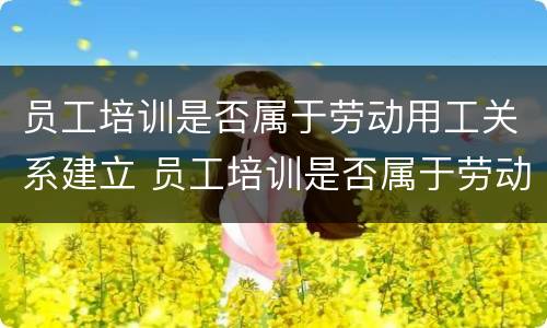 员工培训是否属于劳动用工关系建立 员工培训是否属于劳动用工关系建立的内容