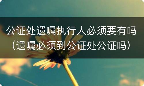 公证处遗嘱执行人必须要有吗（遗嘱必须到公证处公证吗）