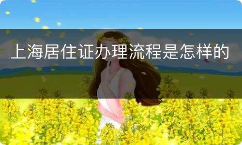 上海居住证办理流程是怎样的