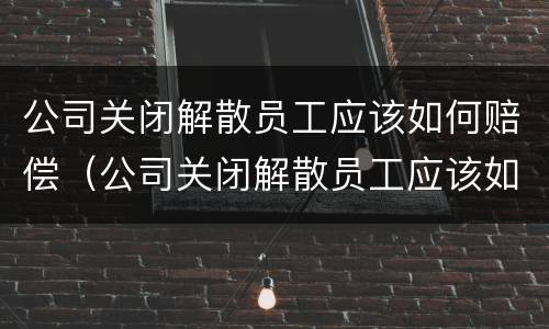 公司关闭解散员工应该如何赔偿（公司关闭解散员工应该如何赔偿n+1）
