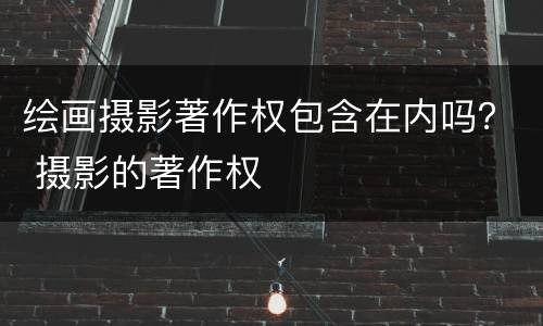 绘画摄影著作权包含在内吗？ 摄影的著作权