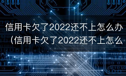 信用卡欠了2022还不上怎么办（信用卡欠了2022还不上怎么办呢）