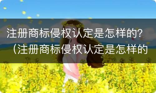 注册商标侵权认定是怎样的？（注册商标侵权认定是怎样的呢）