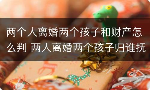 两个人离婚两个孩子和财产怎么判 两人离婚两个孩子归谁抚养