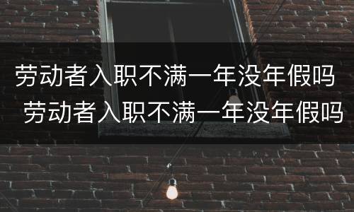 劳动者入职不满一年没年假吗 劳动者入职不满一年没年假吗怎么算