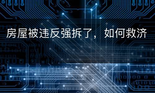 房屋被违反强拆了，如何救济