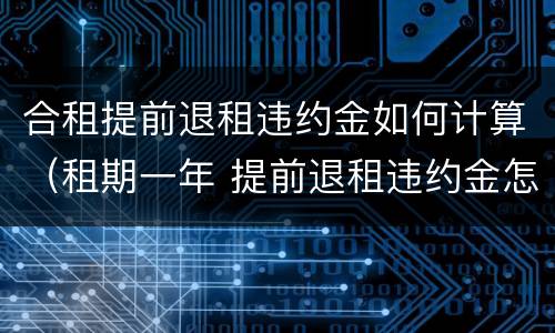 合租提前退租违约金如何计算（租期一年 提前退租违约金怎么算的）