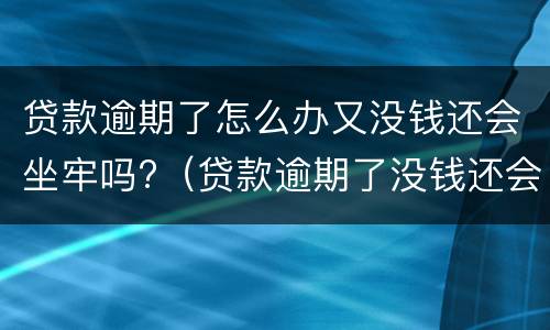贷款逾期了怎么办又没钱还会坐牢吗?（贷款逾期了没钱还会不会坐牢）