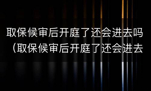 取保候审后开庭了还会进去吗（取保候审后开庭了还会进去吗会判刑吗）