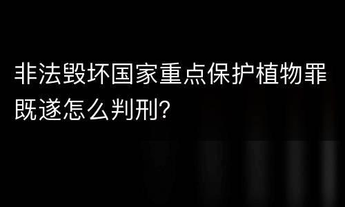 非法毁坏国家重点保护植物罪既遂怎么判刑？