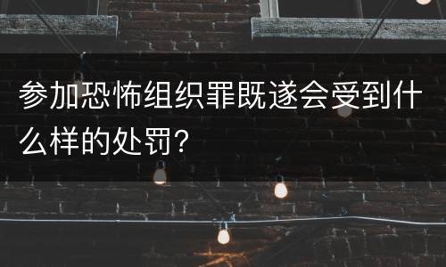 参加恐怖组织罪既遂会受到什么样的处罚？