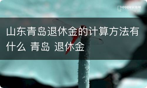 山东青岛退休金的计算方法有什么 青岛 退休金
