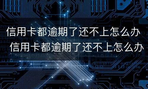 信用卡都逾期了还不上怎么办 信用卡都逾期了还不上怎么办暂时