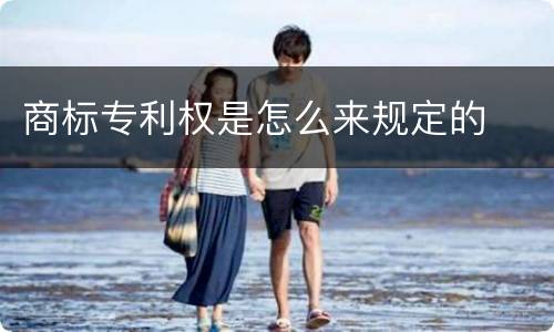 商标专利权是怎么来规定的