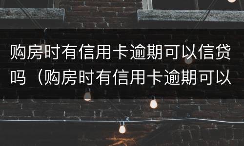 购房时有信用卡逾期可以信贷吗（购房时有信用卡逾期可以信贷吗知乎）